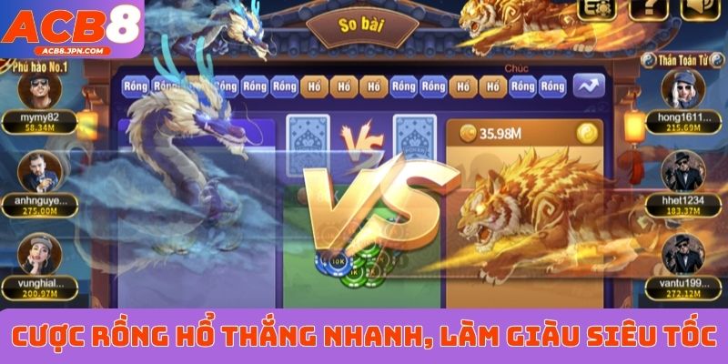 Cược Rồng Hổ thắng nhanh, làm giàu siêu tốc