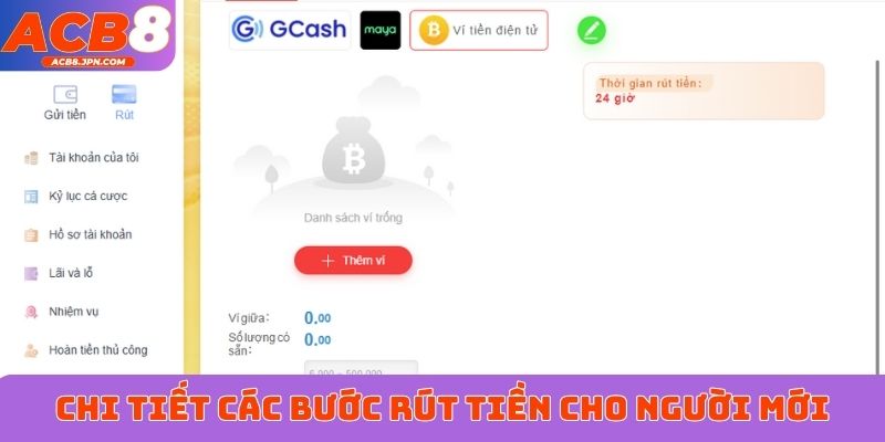 Chi tiết các bước rút tiền cho người mới