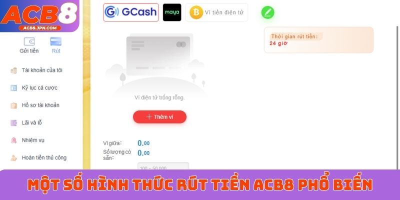 Một số hình thức rút tiền ACB8 phổ biến